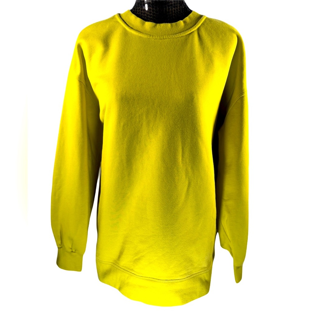 Lululemon Perfectly Oversized Crew Yellow Serpentine Sz Large